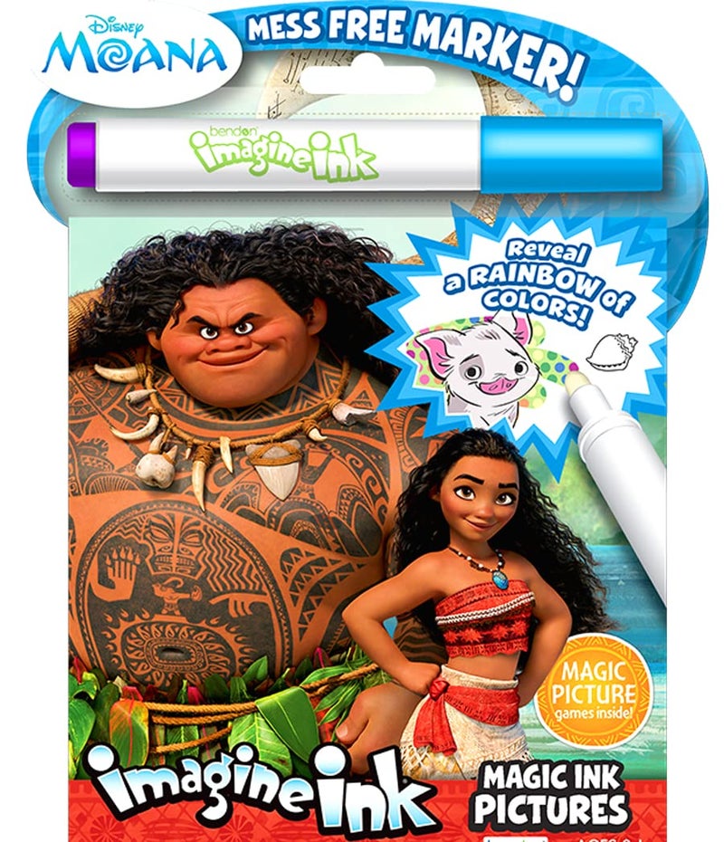Disney Studios Disney Moana Coloring & Activity Book with Moana Stickers, Imagine Ink and More - Image 3